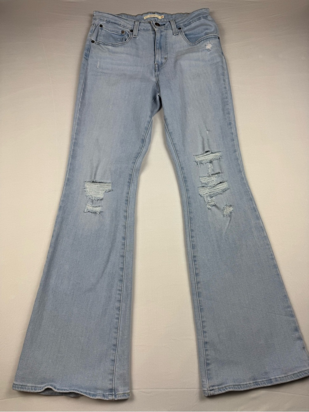 Levi's 726 Womens Jeans Flare Bell bottom 30 Stretch High‎ Waist inseam: 31”